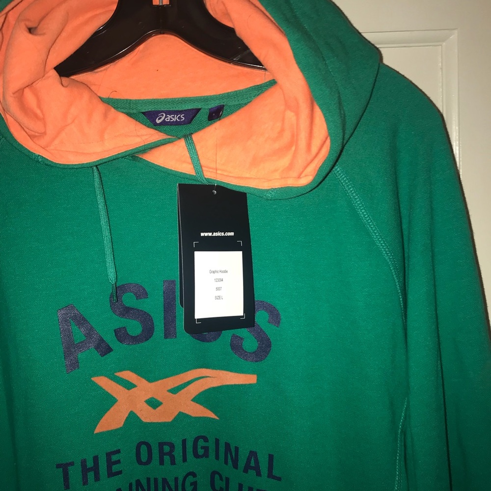 ASICS Women’s green hoody large NWT